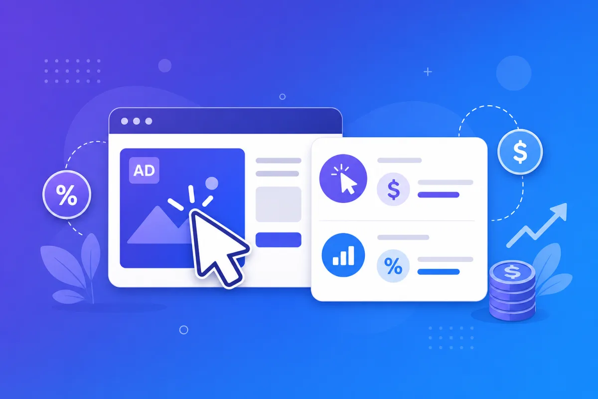 Cost per click calculator showing CPC, CTR and cost per conversion
