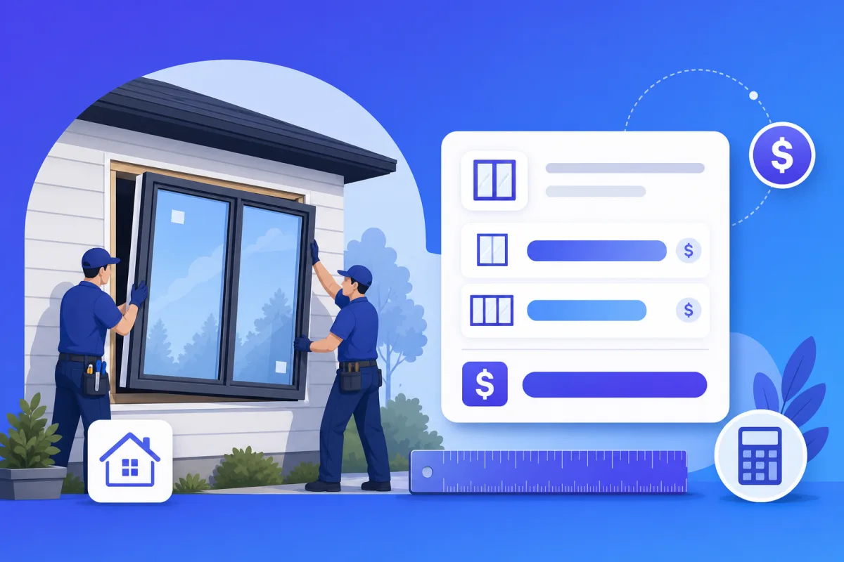 Window replacement cost calculator estimating total project price